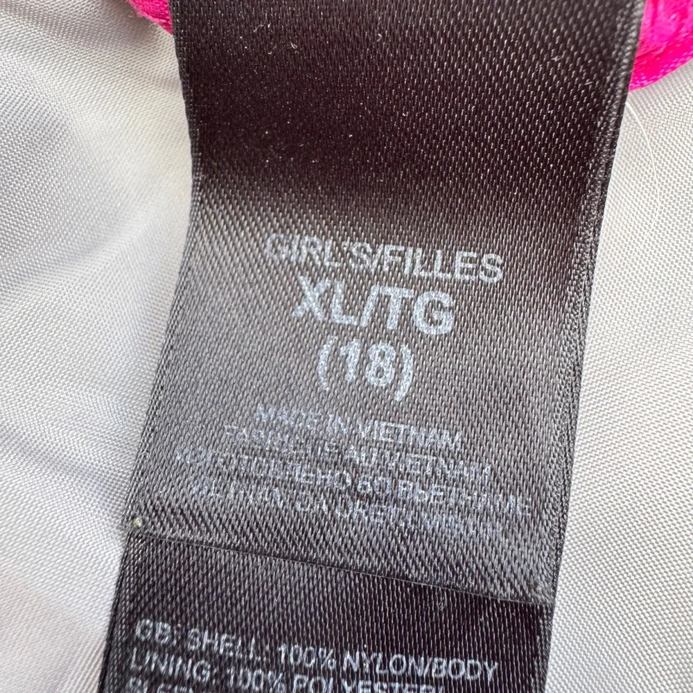 The North Face HyVent Rain Jacket Girls Pink Waterproof Hooded Shell Coat